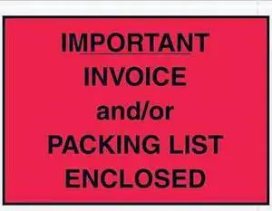 TAPE LOGIC PL418 Tape Logic "Important Invoice and/or Packing List Enclosed"