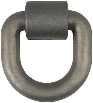 CURT 83770 Weld-On Tie-Down D-Ring,Raw Steel,3"x3"