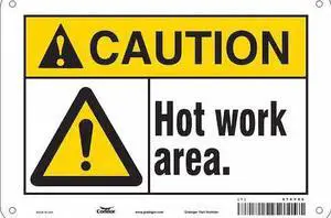 CONDOR 474Y49 Danger Sign,10" W x 7" H,0.032" Thick, 474Y49