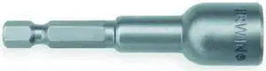 WESTWARD 1VXN2 Nutsetter,1/4" Hex,65mm L,Steel,PK3