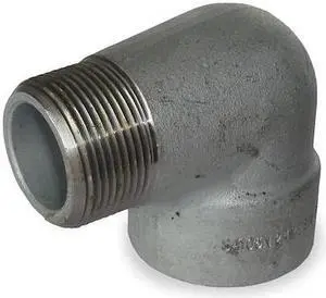 ZORO SELECT 1MPD2 1/4" FNPT x MNPT Galvanized 90 Degree Street Elbow