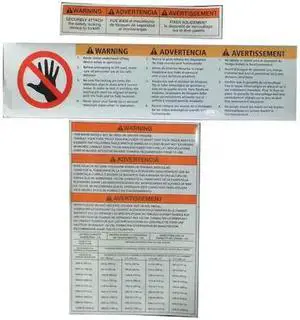 DAYTON MH4WYT104G Fork Truck Booms Label Kit