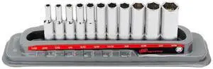 INGERSOLL-RAND 752046X 11 Piece 1/4 Inch Drive Deep Socket Set - SAE 6-Pt