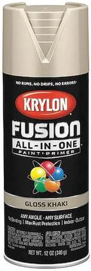 Krylon Fusion All-In-One Gloss Spray Paint & Primer, Khaki K02713007