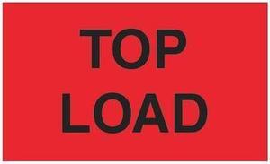 TAPE LOGIC DL2661 Tape Logic® Labels, "Top Load", 3" x 5", Fluorescent Red,