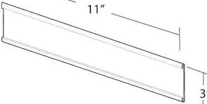 AZAR DISPLAYS 199612 11"W x 3"H Adhesive-Back Nameplate, PK10 AZAR DISPLAYS 199612 11"W x 3"H Adhesive-Back Nameplate, PK10
