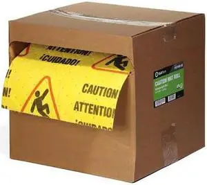 SPILLTECH YRZ100H-BX Sorbent Roll, 18 gal, 15 in x 100 ft, Universal, Yellow,
