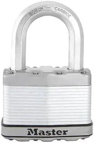 MASTER LOCK M15KALF Keyed Padlock,7/16" Shackle dia.,Steel