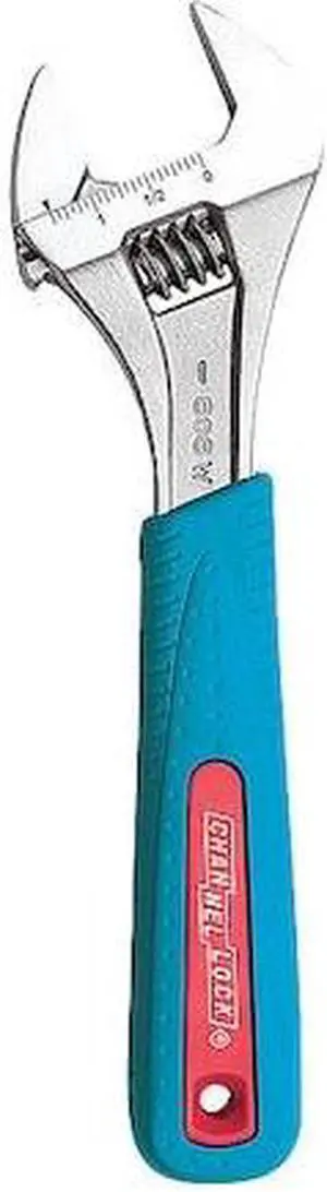 CHANNELLOCK 808WCB Adj. Wrench,8",1-3/16" Cap.,Chrome