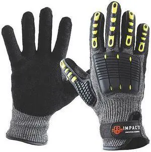 IMPACTO NS29200 Impact Resistant Gloves,TPR Back,L,PR