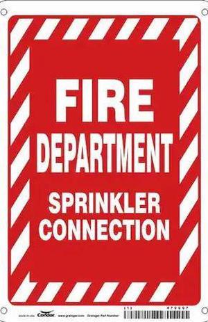 CONDOR 470C07 Safety Sign, 10 in Height, 7 in Width, Aluminum, Horizontal