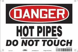 CONDOR 474Z65 Danger Sign,10" W x 7" H,0.032" Thick, 474Z65