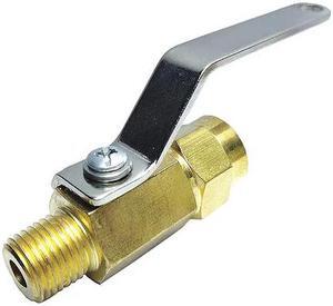 ZORO SELECT 1WML7 1/4" FNPT x MNPT Brass Ball Valve Inline