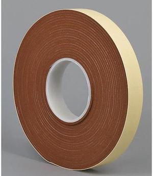 TAPECASE 15D306 Foam Tape, 1/2 in W, 10 yd L, 1/16 in, Polyester Foam,