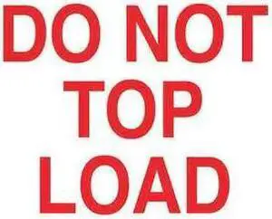 TAPE LOGIC DL1220 Tape Logic® Labels, "Do Not Top Load", 3" x 5", Red/White,