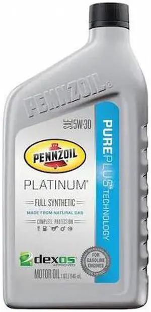 PENNZOIL 550022689 Engine Oil, 5W-30, Synthetic, Platinum, 1 Qt.