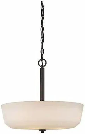 NUVO 60-5907 Willow 4 Light Pendant White Glass Forest Bronze NUVO 60-5907 Willow 4 Light Pendant White Glass Forest Bronze