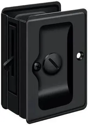 3.25 in. x 2.25 in. Adjustable Heavy Duty Privacy Pocket Lock (Paint Black)