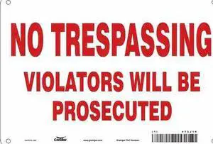 CONDOR 473J14 Safety Sign, 7 in Height, 10 in Width, Aluminum, Vertical