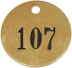 ZORO SELECT 1F028 Nbr Tag,1-1/2 x 1-1/2 In,101-125