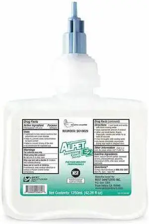 BEST SANITIZERS, INC. SO10029 1250 ml Foam Hand Soap Cartridge, PK 6 BEST SANITIZERS, INC. SO10029 1250 ml Foam Hand Soap Cartridge, PK 6