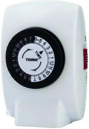 TORK 402B Plug In Timer,Wht,Indoor,125V,Dgtl,500W