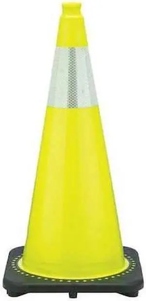 ZORO SELECT RS70032C-LIME3M6 Traffic Cone, PVC, High-Intensity Prismatic, 28 in