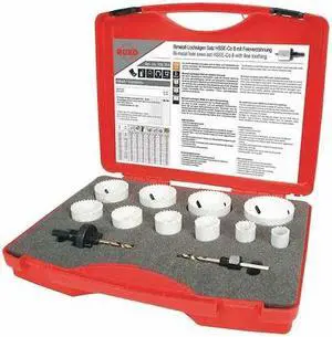 RUKO 126304 Bi-metal HSSE-Co8 Hole Saw Set, 13 Pcs.