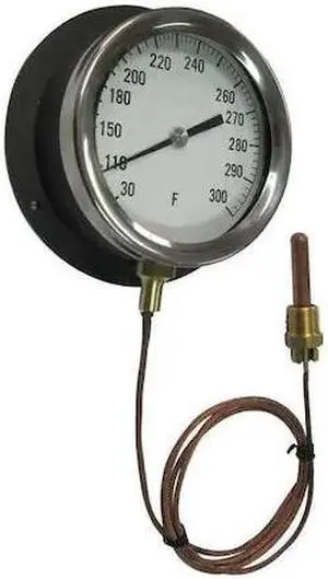 ZORO SELECT 12U662 Analog Panel Mt Thermometer,30 to 300F
