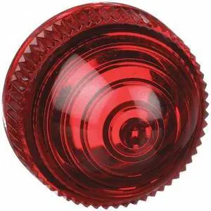 SCHNEIDER ELECTRIC 9001R9 Pilot Light Lens,30mm,Red,Plastic