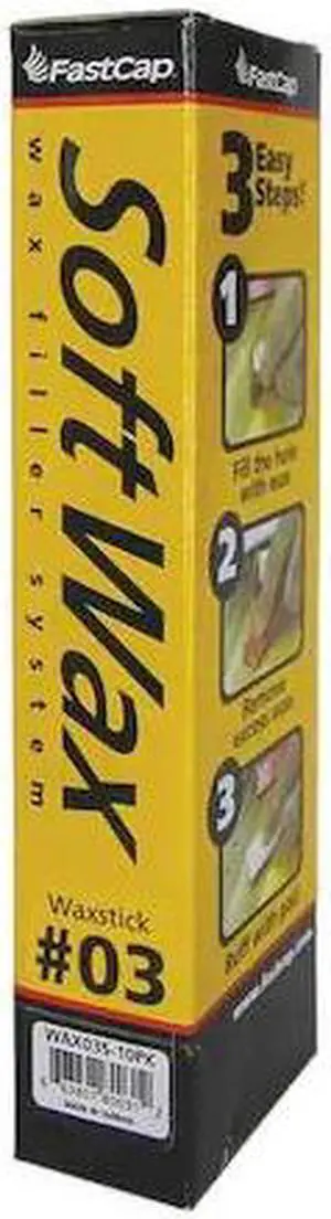 FASTCAP WAX03S-10PK Soft Wax Filler System, 1 oz, Refill Stick, Beige, Soft Wax