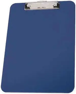ZORO SELECT 2LJX8 8-1/2" x 11" Plastic Clipboard, Royal Blue