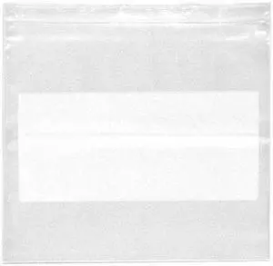 ZORO SELECT 5CNV5 Reclosable Poly Bag Zipper Seal 5" x 5", 2 mil, Clear, Pk1000