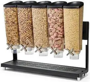 ROSSETO SERVING SOLUTIONS EZ577 EZ-PRO 1.3 Gal. 5-Container Black Matte