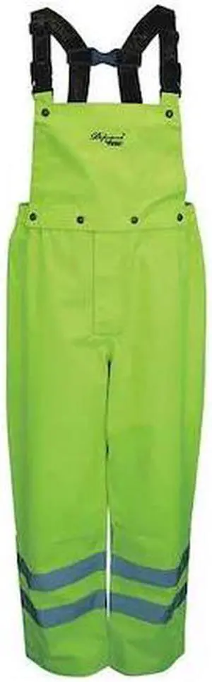VIKING D6329PG-XXL Hi-Visibility Rain Bib Pants, Polyester, 33 in Inseam, 42 in