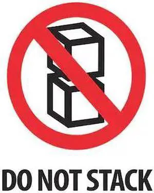 TAPE LOGIC IPM502 Tape Logic® Labels, "Do Not Stack", 4 x 6", Red/White/Black,
