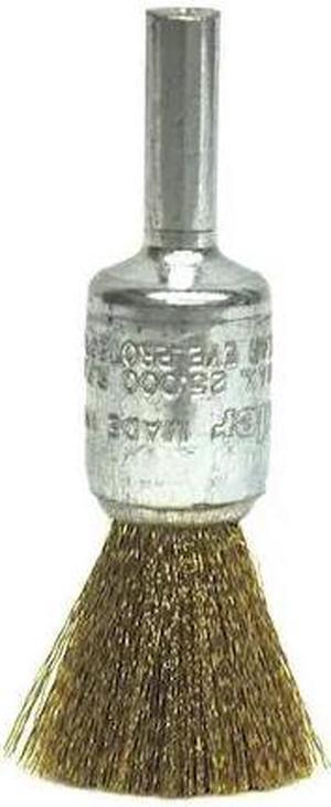 WEILER 93806 Crimped Wire End Wire Brush, Brass, 1/2"