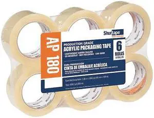 SHURTAPE AP 180 Carton Tape,Clear,72mm x 100m,PK24