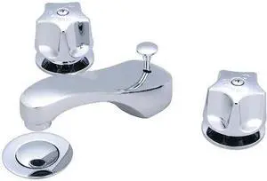 CENTRAL BRASS 1125-DA Two Handle Widespread Bathroom Faucet, NPSM, Widespread,