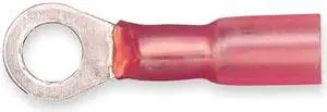 3M MH18-8R/LX Ring Terminal, #8 Stud Size, 18 AWG, 600 V, Heat Shrink