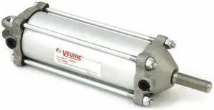 VELVAC 100123 Air Cylinder, 2 1/2 in Bore, 6 in Stroke, Double Acting, Aluminum