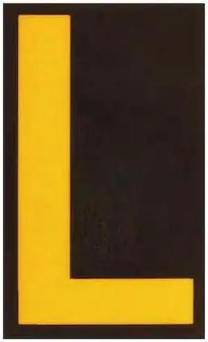 BRADY 5890-L Reflective Numbers And Letters,L,PK25