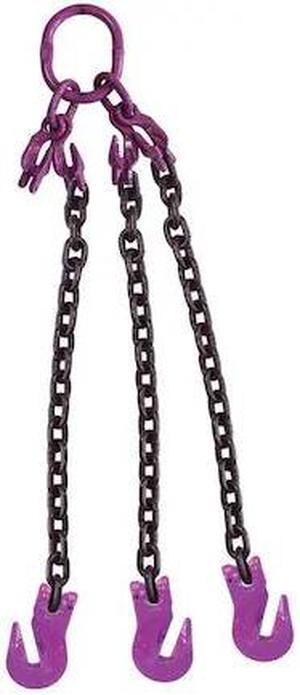 US CARGO CONTROL 12G100TOGA-5 1/2" x 5' - Adjustable 3 Leg Chain Sling w/ Grab