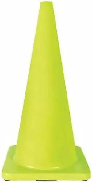 ZORO SELECT 6FHA4 Traffic Cone,28 In.Fluorescent Lime