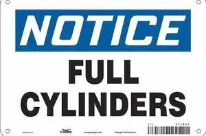 CONDOR 471R47 Safety Sign, 7 in Height, 10 in Width, Aluminum, Vertical