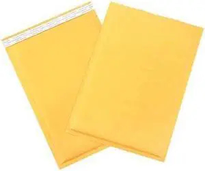 PARTNERS BRAND B857SSR Self-Seal Bubble Mailers, No 4, 9 1/2" x 14 1/2", Kraft,