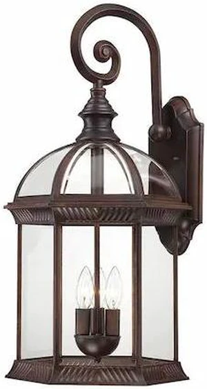 NUVO 60-4968 Boxwood 3-Light 26 in. Outdoor Wall with Clear Beveled Glass NUVO 60-4968 Boxwood 3-Light 26 in. Outdoor Wall with Clear Beveled Glass