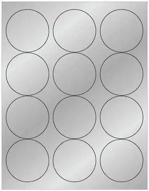 TAPE LOGIC LL217SR Tape Logic® Foil Circle Laser Labels, 2 1/2", Silver,