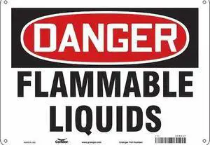 CONDOR 478G57 Danger Sign, 10 in H, 14 in W, Polyethylene, Horizontal