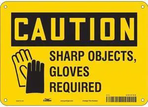 CONDOR 465V28 Safety Sign, 7 in Height, 10 in Width, Aluminum, Vertical